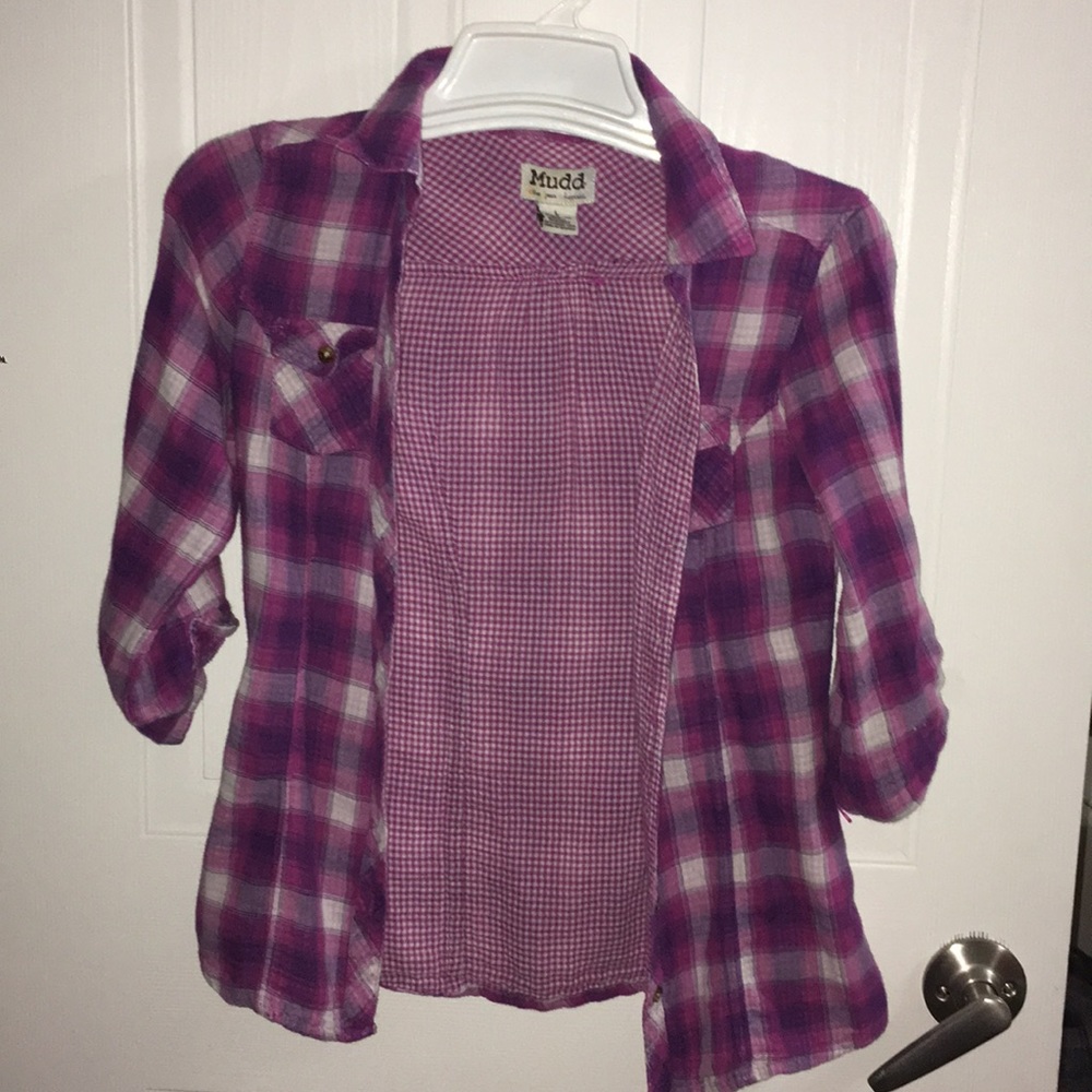 Pink/purple flannel shirt